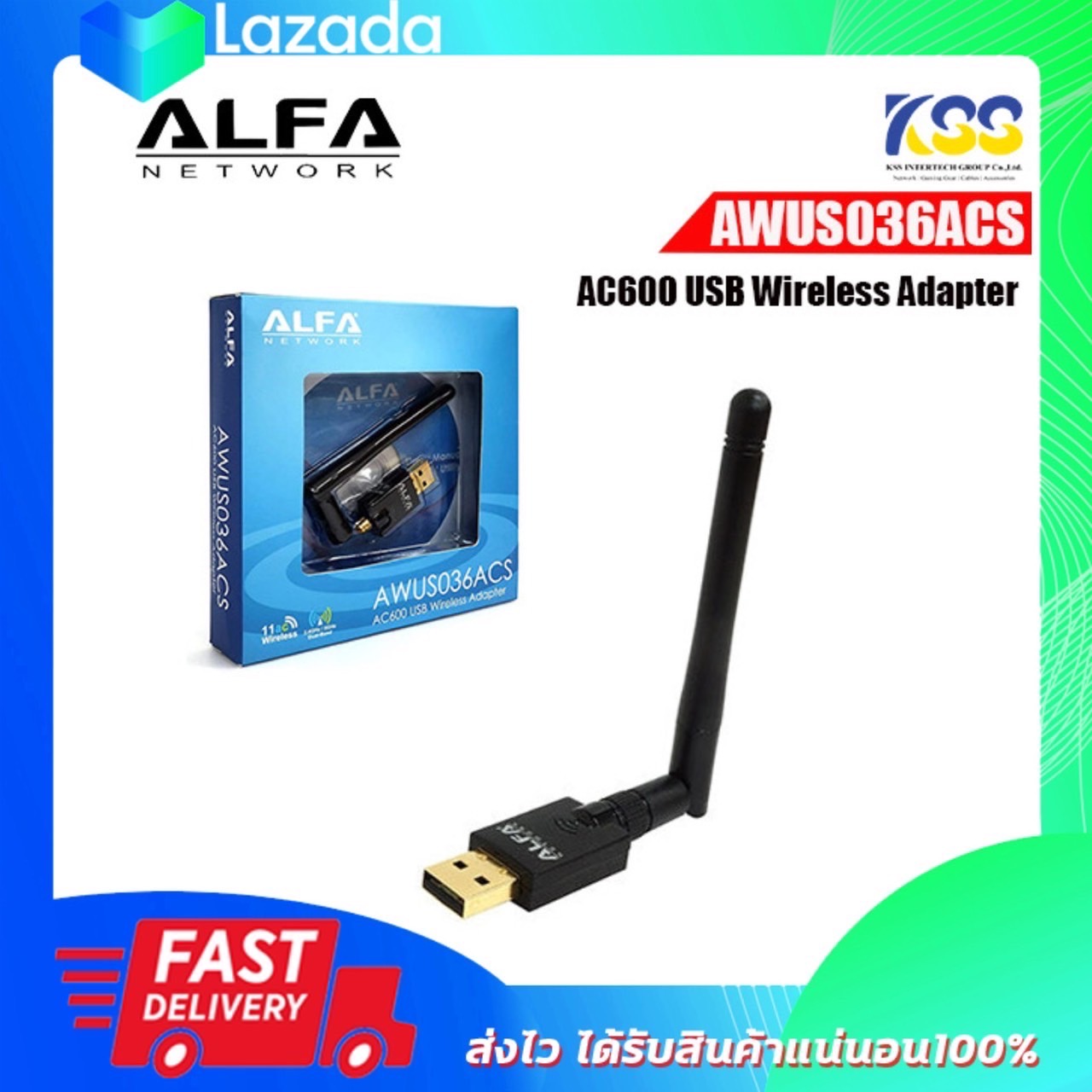 Alfa Awus Acs Wireless Ac Usb Adapter Lazada Co Th