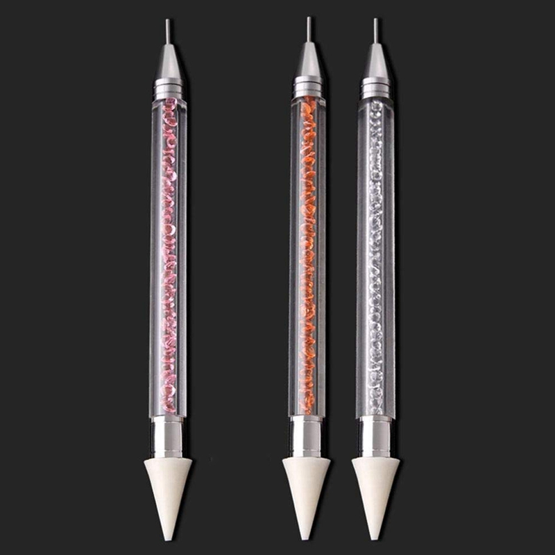 Set Dotting Pen For Nails Dual Ended Rhinestone Studs Picker Wax