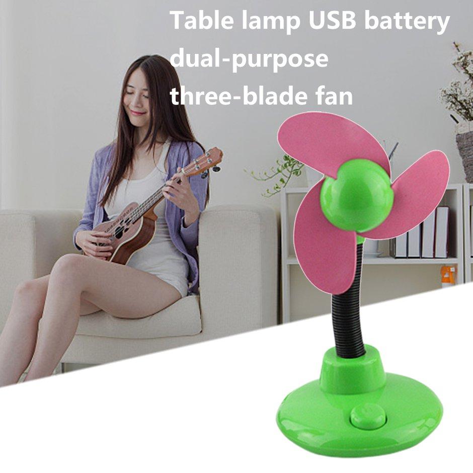 XIN USB แบตเตอรี่ใช้คู่สร้างสรรค์ดอกไม้ขนาดเล็กพัดลม Home Office