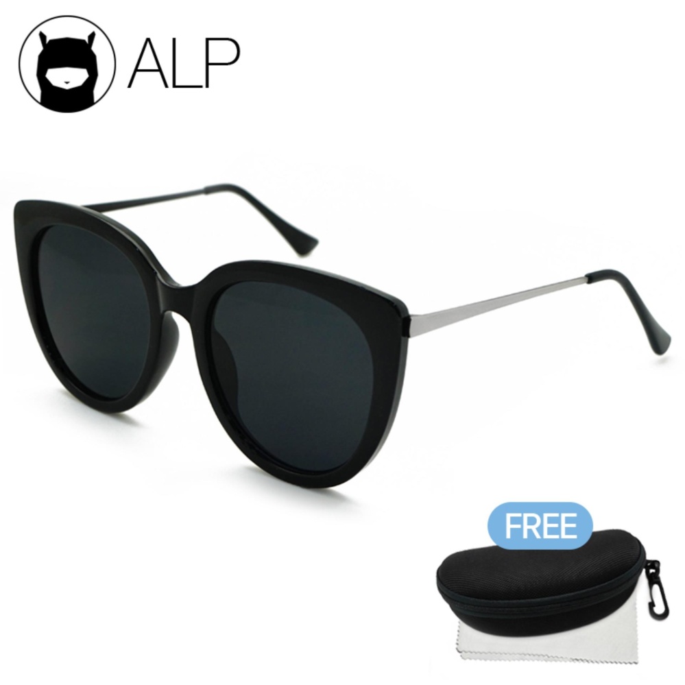 ALP Sunglasses แว่นกันแดด Oversized Style รุ่น ALP-0086-BKS-BK (Black/Black) ALP Sunglasses แว่นกันแดด Oversized Style รุ่น ALP-0086-BKS-BK (Black/Black)