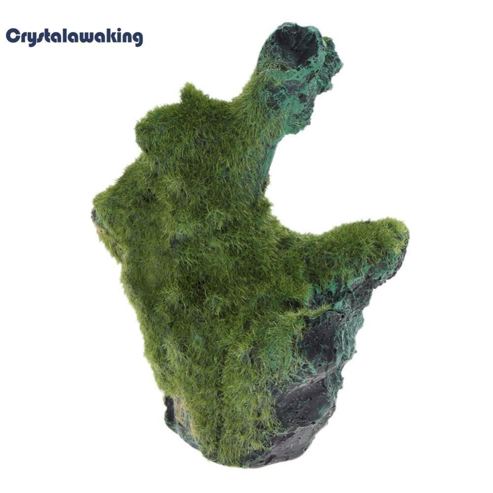 Aquarium เทียม MOSS กิ่งต้นไม้บ้านถ้ำกุ้ง Nest ปลาอุปกรณ์ตกแต่งตู้ปลา - INTL