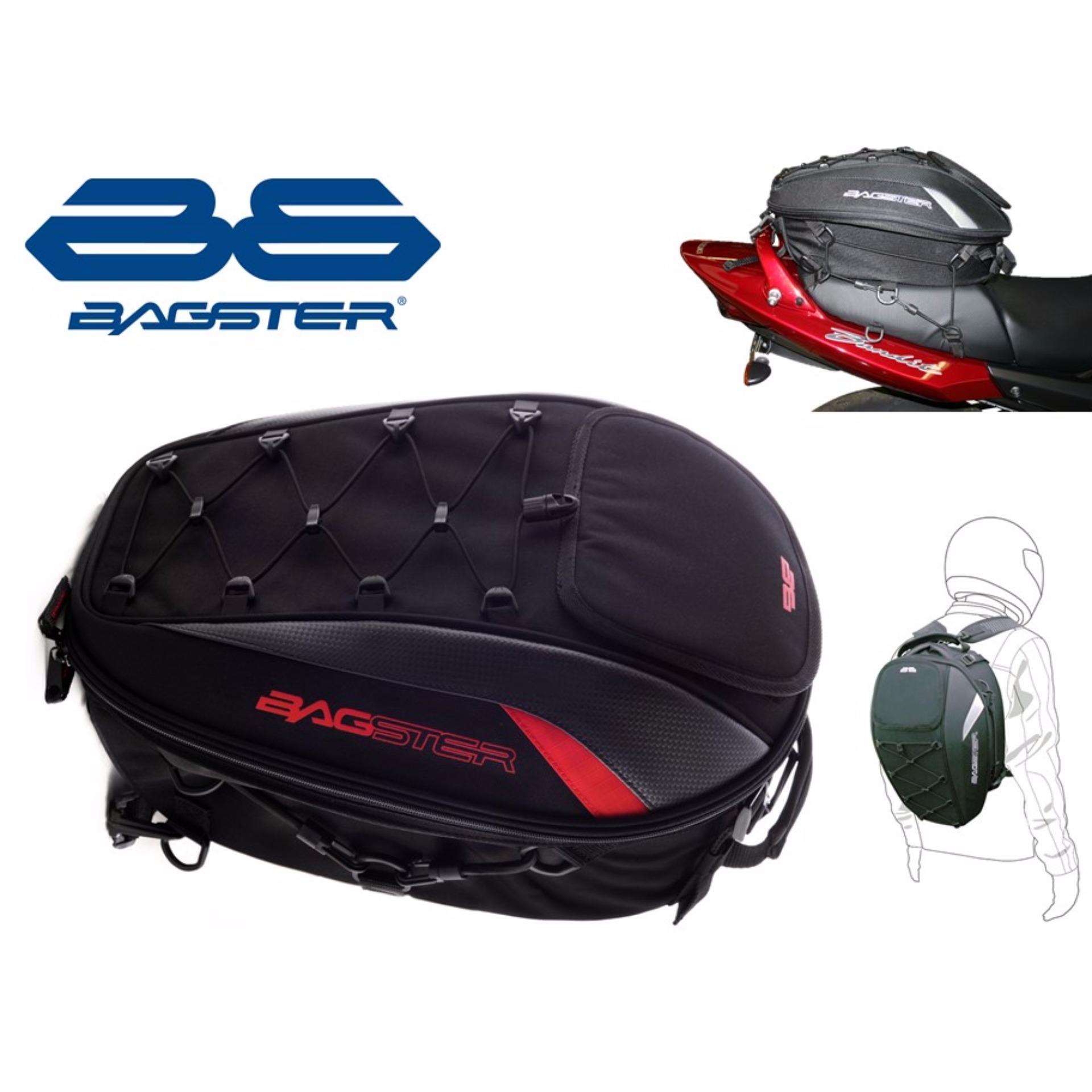 BAGSTER Seat Bag Spider กระเป๋าติดท้ายรถมอเตอร์ไซค์ สีดำ/แดง 4899R BAGSTER Seat Bag Spider กระเป๋าติดท้ายรถมอเตอร์ไซค์ สีดำ/แดง 4899R