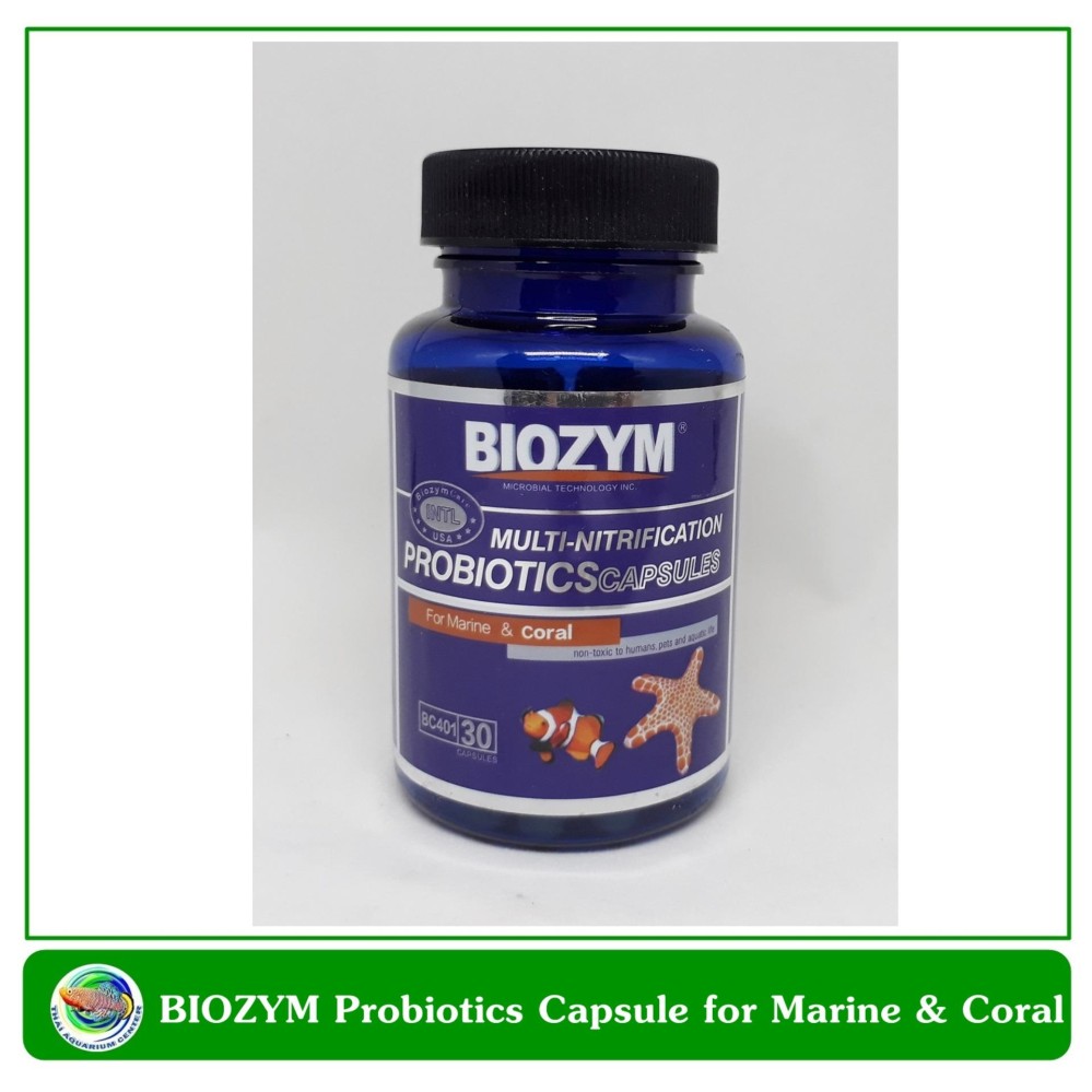 BIOZYM Probiotic Capsule For Marine & Coral แคปซูลช่วยบำบัดน้ำในตู้ปลาทะเล
