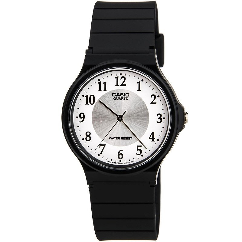 CASIO นาฬิิกาข้อมือ สายยางเรซิ่น ใส่ได้ ชาย และ หญิง 3 เข็ม MQ-24-7B3LDF