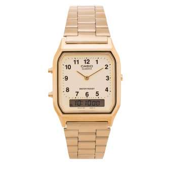 Casio นาฬิกาข้อมือ สายสแตนเลส รุ่น AQ-230GA-9BMQ - Gold Casio นาฬิกาข้อมือ สายสแตนเลส รุ่น AQ-230GA-9BMQ - Gold