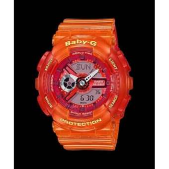 Casio Baby-G นาฬิกาข้อมือผู้หญิง สายเรซิ่น รุ่น BA-110JM-4A - สีส้มใส