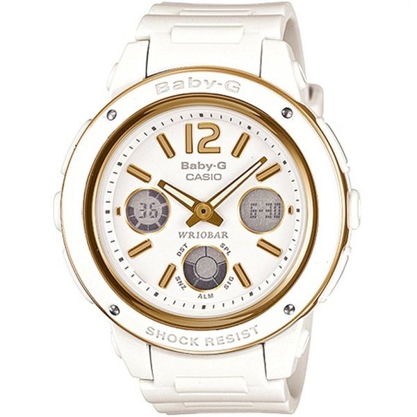 Casio Baby-G นาฬิกาข้อมือผู้หญิง สีขาว สายเรซิ่น รุ่น BGA-151-7B Casio Baby-G นาฬิกาข้อมือผู้หญิง สีขาว สายเรซิ่น รุ่น BGA-151-7B