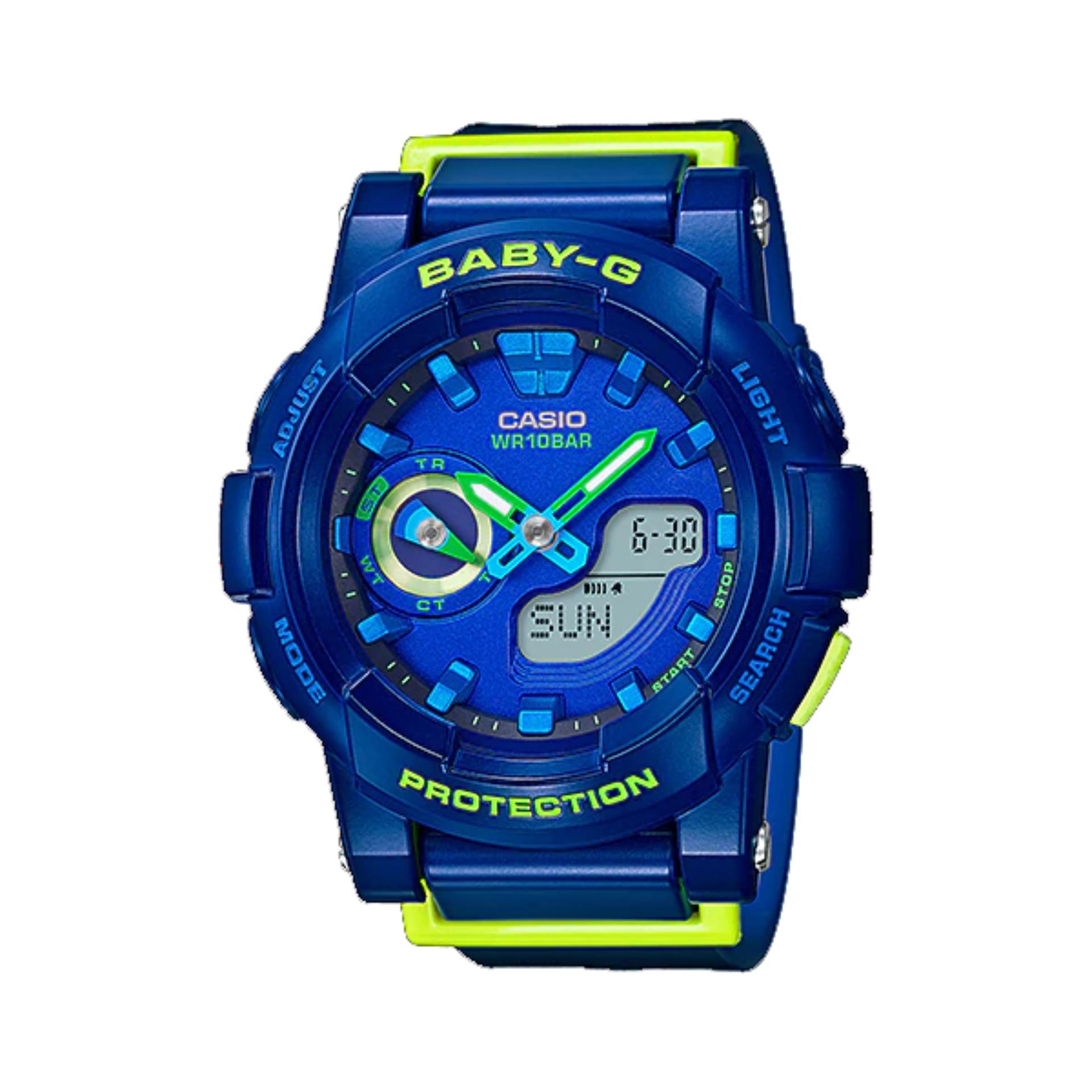 Casio Baby-G นาฬิกาข้อมือสุภาพสตรี รุ่น BGA-185FS-2A (สีฟ้า) Casio Baby-G นาฬิกาข้อมือสุภาพสตรี รุ่น BGA-185FS-2A (สีฟ้า)