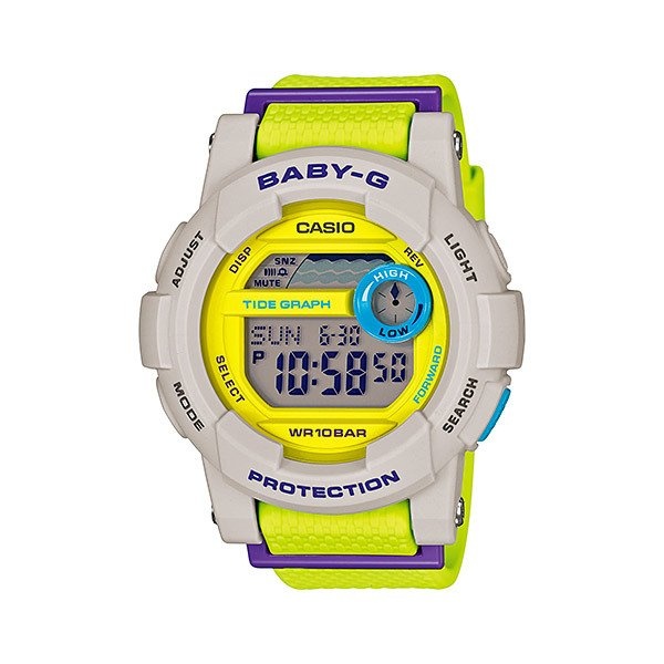 Casio baby-g นาฬิกาข้อมือผู้หญิง สีเหลืองเขียว สายเรซิ่น รุ่น BGD -180-3DR Casio baby-g นาฬิกาข้อมือผู้หญิง สีเหลืองเขียว สายเรซิ่น รุ่น BGD -180-3DR