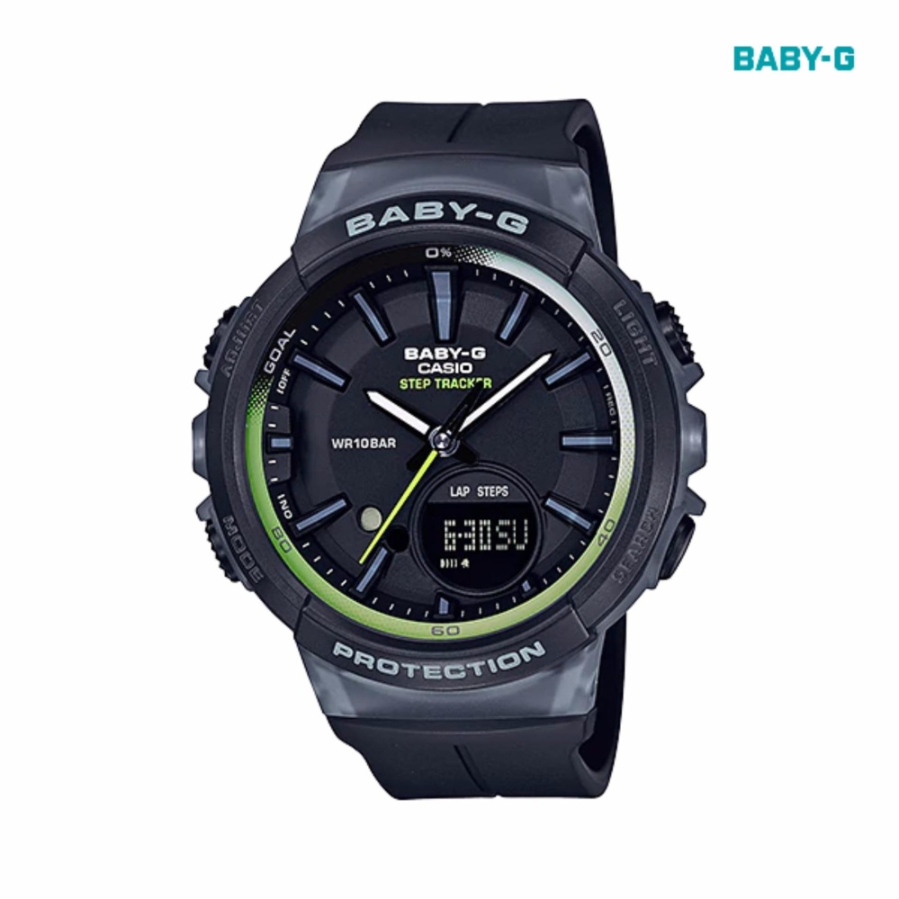 Casio Baby-G นาฬิกาข้อมือผู้หญิง สายเรซิ่น รุ่น BGS-100-1A Casio Baby-G นาฬิกาข้อมือผู้หญิง สายเรซิ่น รุ่น BGS-100-1A