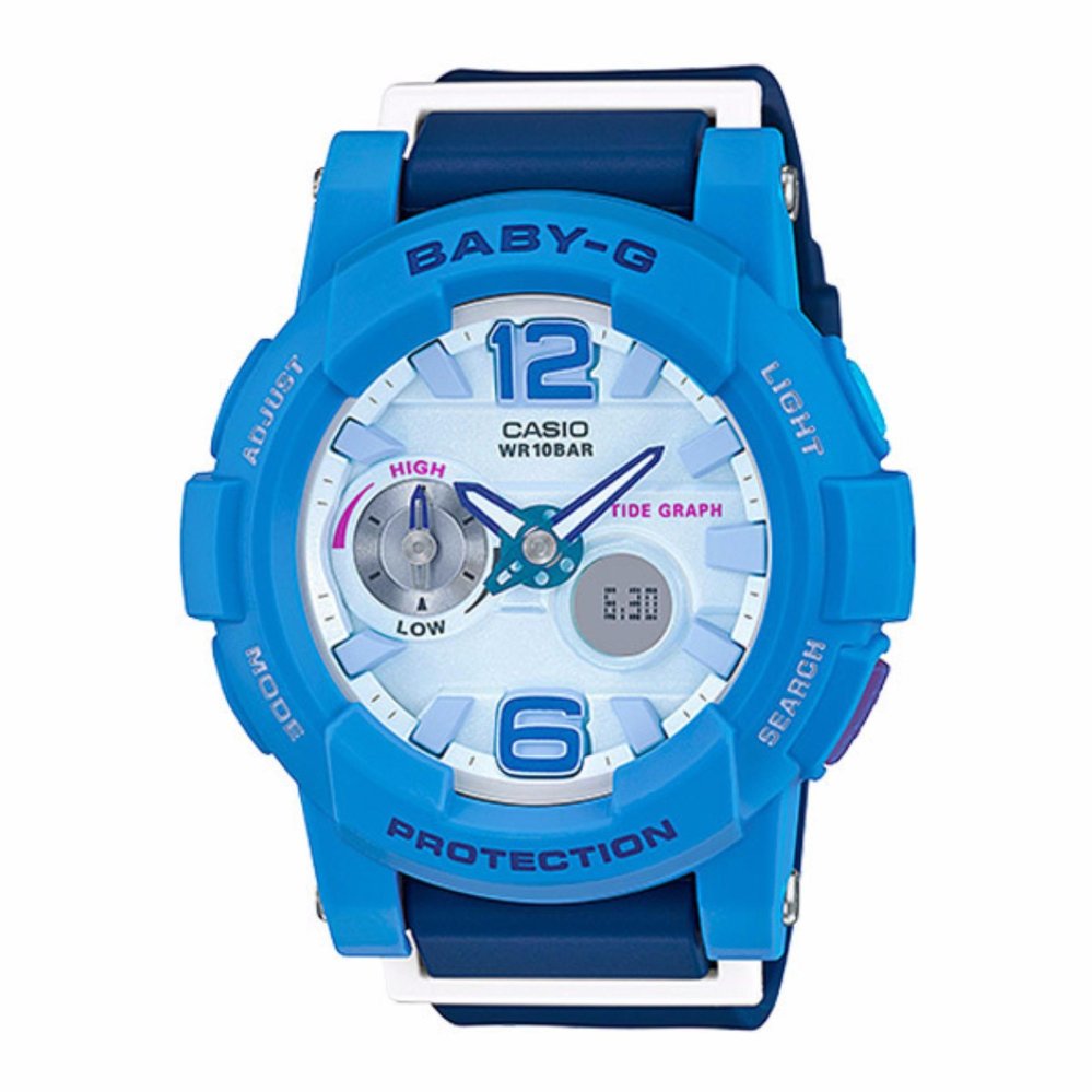 Casio Baby-G นาฬิกาข้อมือ สายเรซิ่น รุ่น BGA-180-2B2 Casio Baby-G นาฬิกาข้อมือ สายเรซิ่น รุ่น BGA-180-2B2