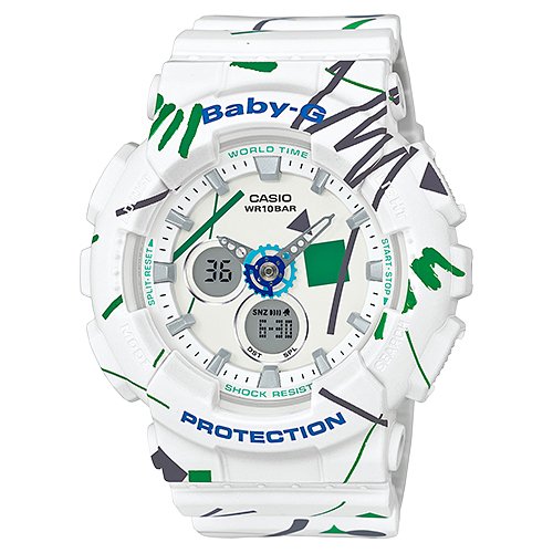 Casio Baby-G นาฬิกาข้อมือสตรี สายเรซิ่น รุ่น BA-120SC-1A Casio Baby-G นาฬิกาข้อมือสตรี สายเรซิ่น รุ่น BA-120SC-1A