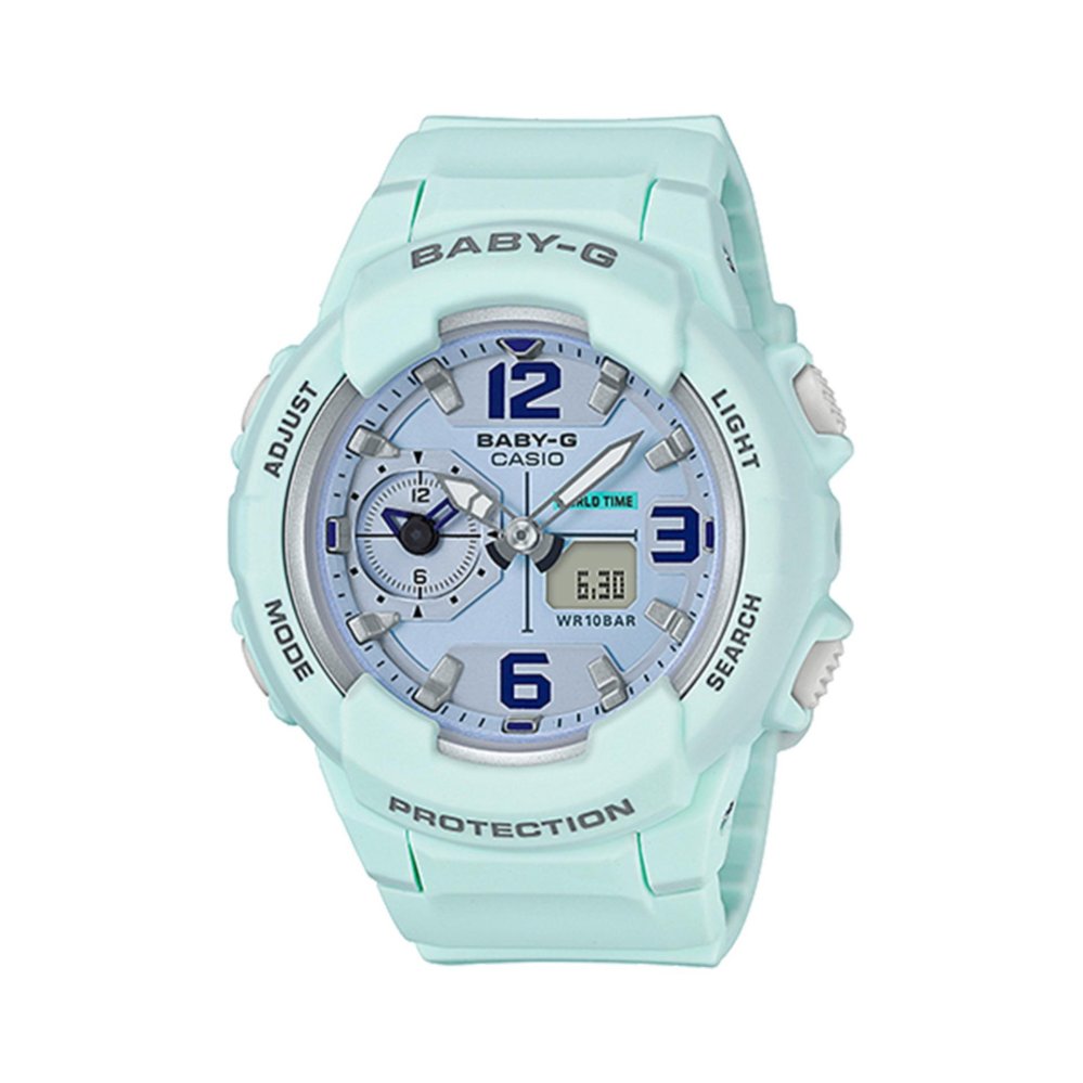 CASIO BABY-G รุ่น BGA-230SC-3BDR (CMG) นาฬิกาข้อมือ สายเรซิ่น สีฟ้า อมเขียว CASIO BABY-G รุ่น BGA-230SC-3BDR (CMG) นาฬิกาข้อมือ สายเรซิ่น สีฟ้า อมเขียว