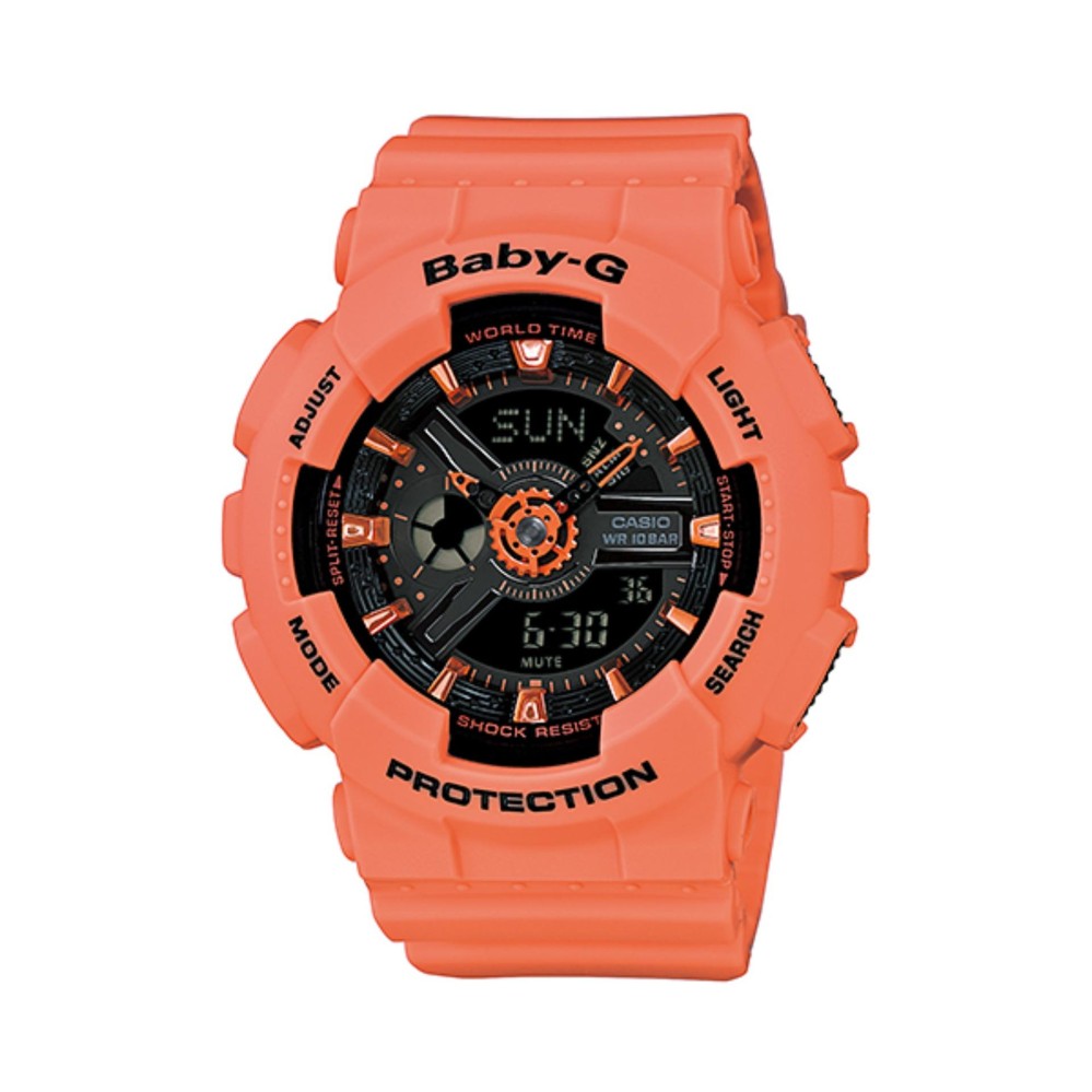 Casio Baby-G นาฬิกาข้อมือสุภาพสตรี รุ่น BA-111-4A2 (สีส้ม) Casio Baby-G นาฬิกาข้อมือสุภาพสตรี รุ่น BA-111-4A2 (สีส้ม)