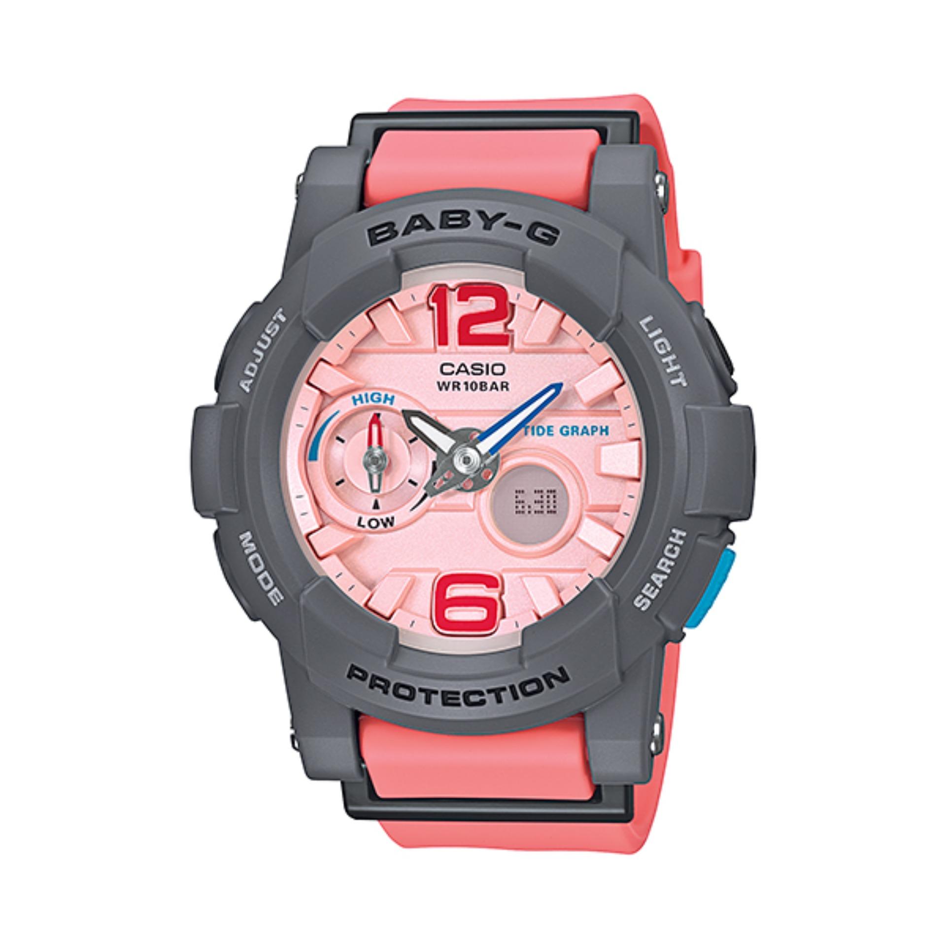Casio Baby-G นาฬิกาข้อมือสุภาพสตรี รุ่น BGA-180-4B2 (สีเทา/สีชมพู) Casio Baby-G นาฬิกาข้อมือสุภาพสตรี รุ่น BGA-180-4B2 (สีเทา/สีชมพู)