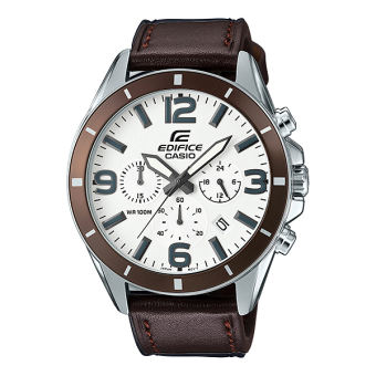Casio Edifice Chronograph นาฬิกาข้อมือผู้ชาย สีดำ สายหนัง รุ่น EFR-553L-7B Casio Edifice Chronograph นาฬิกาข้อมือผู้ชาย สีดำ สายหนัง รุ่น EFR-553L-7B
