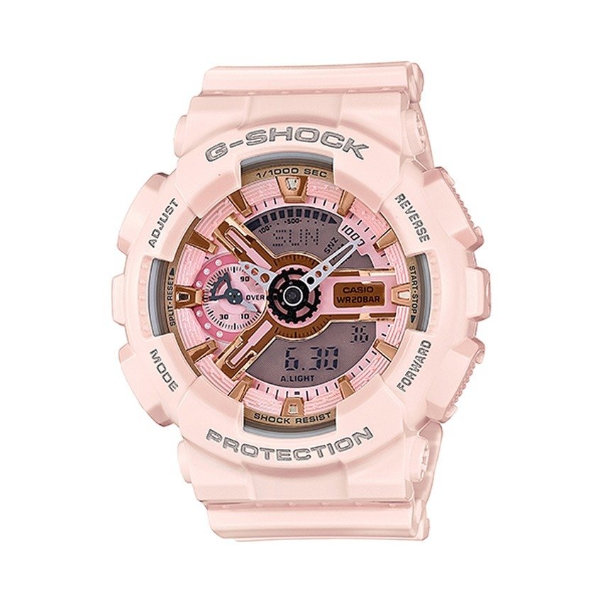 Casio G-Shock Mini นาฬิกาข้อมือผู้หญิง สีชมพู สายเรซิ่น รุ่น GMAS110MP-4A2 Casio G-Shock Mini นาฬิกาข้อมือผู้หญิง สีชมพู สายเรซิ่น รุ่น GMAS110MP-4A2