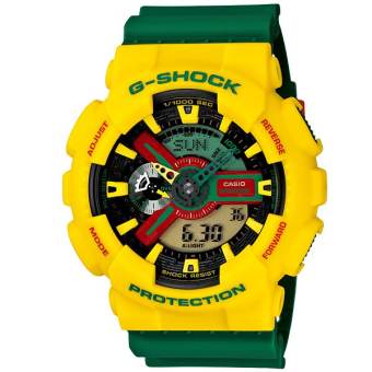 Casio G-shock นาฬิกาข้อมือผู้ชาย สีเหลือ/เขียว สายเรซิ่น รุ่น GA-110RF-9A Casio G-shock นาฬิกาข้อมือผู้ชาย สีเหลือ/เขียว สายเรซิ่น รุ่น GA-110RF-9A