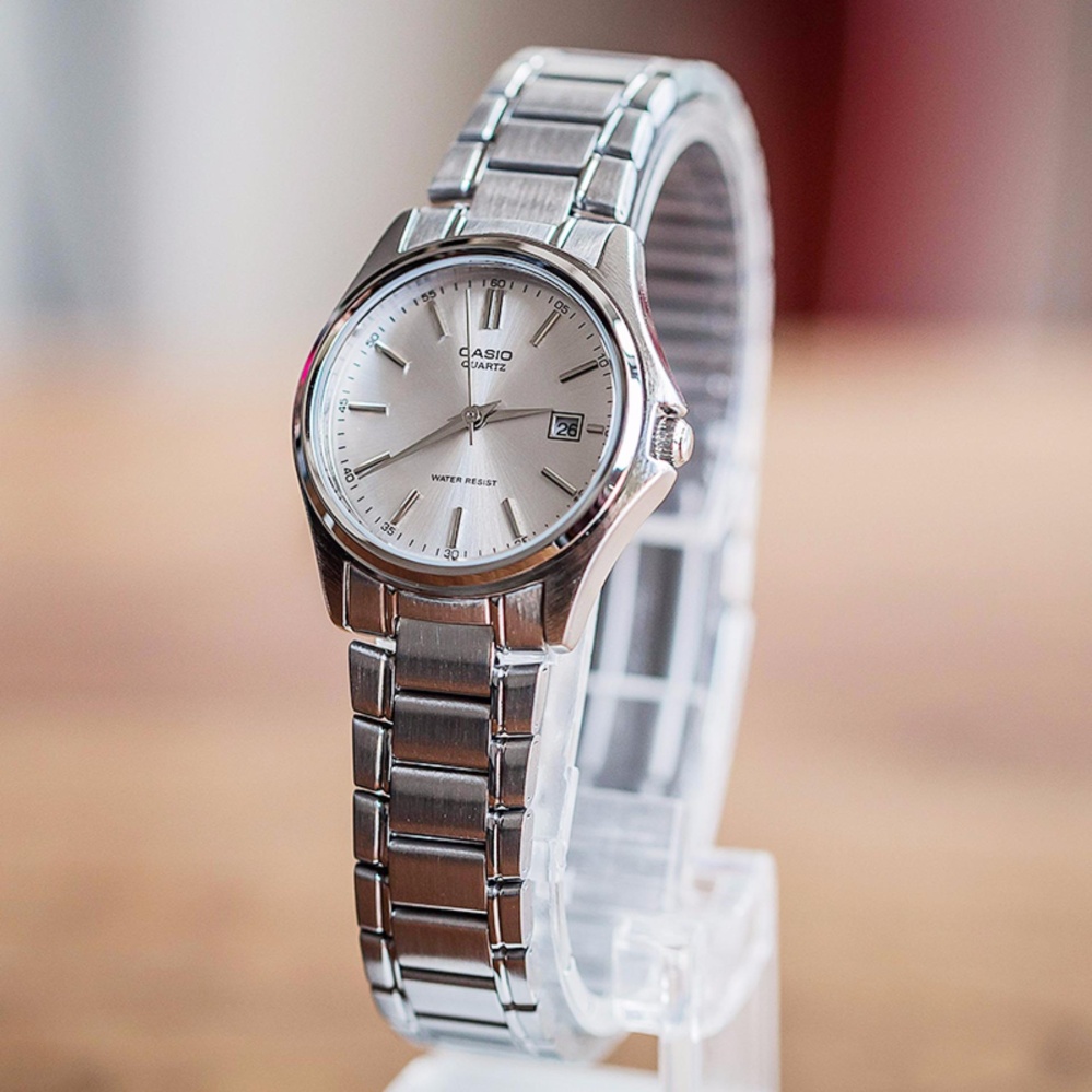 Casio นาฬิกา รุ่น LTP-1183A-7A นาฬิกาข้อมือผู้หญิง สายแสตนเลสสีเงิน หน้าปัดเงิน (สินค้าขายดี) -มั่นใจ ของแท้ 100% ประกันศูนย์ 1 ปีเต็ม