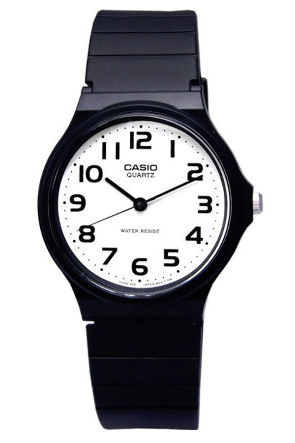 Casio นาฬิกาข้อมือผู้ชาย สีดำ สายเรซิ่น รุ่น MQ-24-1B2LDF