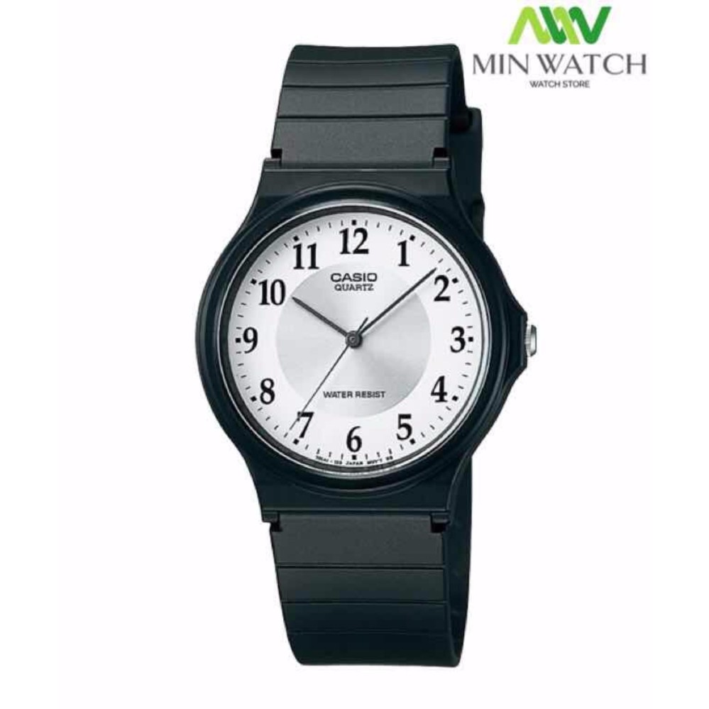 casio นาฬิกาข้อมือผู้หญิงผู้ชายกับนักเรียน รุ่นMQ-24-1E ของแท้ กันน้ำ