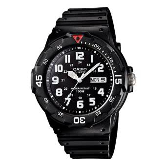 Casio นาฬิกาข้อมือ ผู้ชาย สายเรซินสีดำ รุ่น MRW-200H-1B ( Black ) Casio นาฬิกาข้อมือ ผู้ชาย สายเรซินสีดำ รุ่น MRW-200H-1B ( Black )