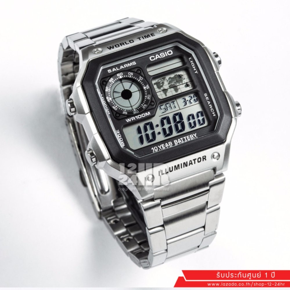 Casio นาฬิกาข้อมือ รุ่น AE-1200W-1BV (สีดำ)