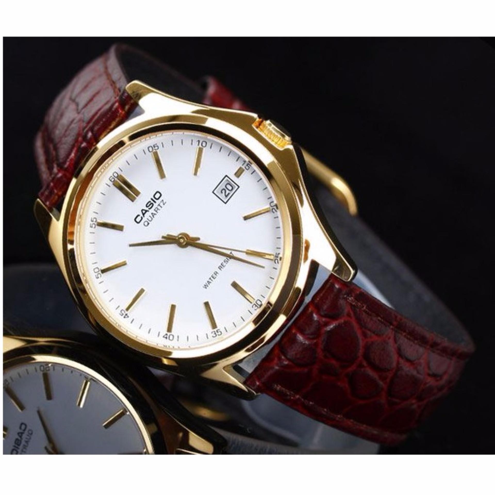 Casio นาฬิกาข้อมือผู้ชาย สายหนังสีน้ำตาล รุ่น MTP-1183Q-7ADF- มั่นใจ ของแท้ 100% ประกันศูนย์ 1 ปีเต็ม