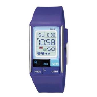 CASIO POPTONE นาฬิกาข้อมือสุภาพสตรี สีม่วง สาย Silicon รุ่น LDF-52-6ADR CASIO POPTONE นาฬิกาข้อมือสุภาพสตรี สีม่วง สาย Silicon รุ่น LDF-52-6ADR