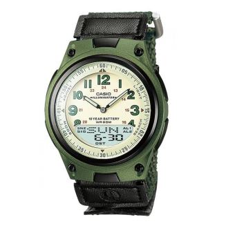 Casio Standard นาฬิกาข้อมือผู้ชาย สีเขียว สายผ้า รุ่น AW80V-3B Casio Standard นาฬิกาข้อมือผู้ชาย สีเขียว สายผ้า รุ่น AW80V-3B
