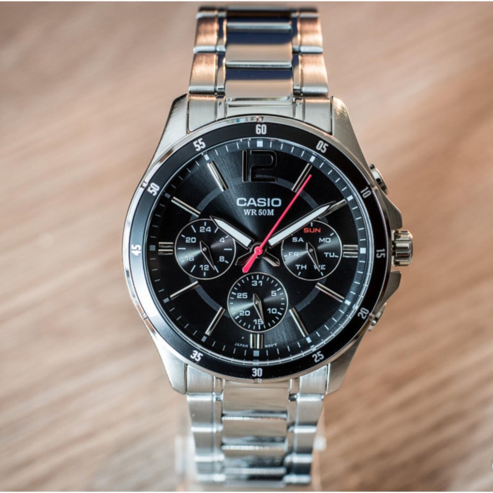 Casio Standard นาฬิกาผู้ชาย สายสเตนเลส รุ่น MTP-1374D-1AVDF -มั่นใจ สินค้าของแท้ 100% ประกันศูนย์ 1 ปี (สินค้าขายดีสุดๆ)