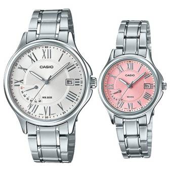 Casio Standard นาฬิกาข้อมือ สายแสตนเลส เซตคู่ รุ่น MTP-E116D-7A LTP-E116D-4A Casio Standard นาฬิกาข้อมือ สายแสตนเลส เซตคู่ รุ่น MTP-E116D-7A LTP-E116D-4A