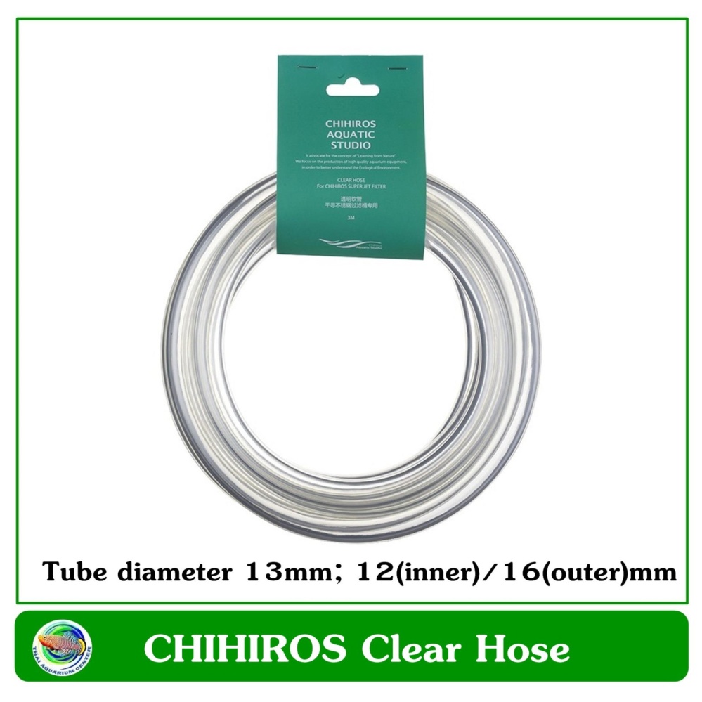 CHIHIROS Clear Hose สายยางใส 12/16 สำหรับต่อกับกรองนอกตู้