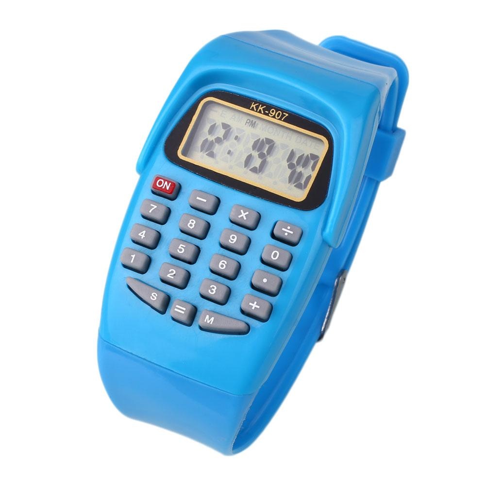 เด็กเด็กวันที่ซิลิโคนอิเล็กทรอนิกส์ Multi - Purpose Calculator นาฬิกาข้อมือของขวัญ - INTL