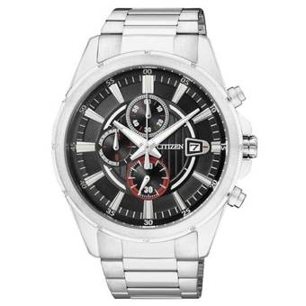 CITIZEN Quartz Men's Watch Chronograph Black Dial Stainless รุ่น AN3560-51E - Silver/Black-Red CITIZEN Quartz Men's Watch Chronograph Black Dial Stainless รุ่น AN3560-51E - Silver/Black-Red