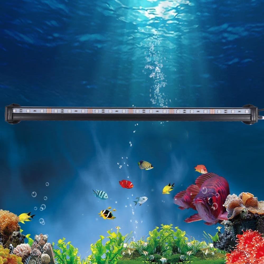 พิพิธภัณฑ์สัตว์น้ำที่มีสีสันปลาถัง 46 เซนติเมตร 5050 จุ่ม RGB หลอดฟองอากาศหลอดปลาถัง (อุปกรณ์เสริม US ปลั๊ก) - นานาชาติ พิพิธภัณฑ์สัตว์น้ำที่มีสีสันปลาถัง 46 เซนติเมตร 5050 จุ่ม RGB หลอดฟองอากาศหลอดปลาถัง (อุปกรณ์เสริม US ปลั๊ก) - นานาชาติ