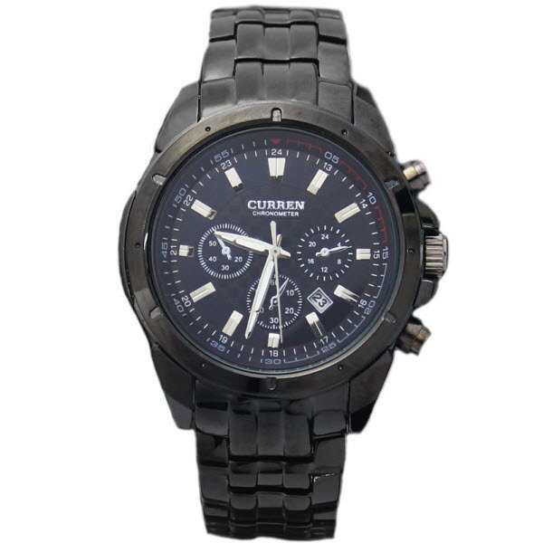 Curren นาฬิกาข้อมือผู้ชาย Black สายสแตนเลส รุ่น C8009พร้อมกล่องนาฬิกา CURREN (Clearance Sale ราคาลดสุดๆ)
