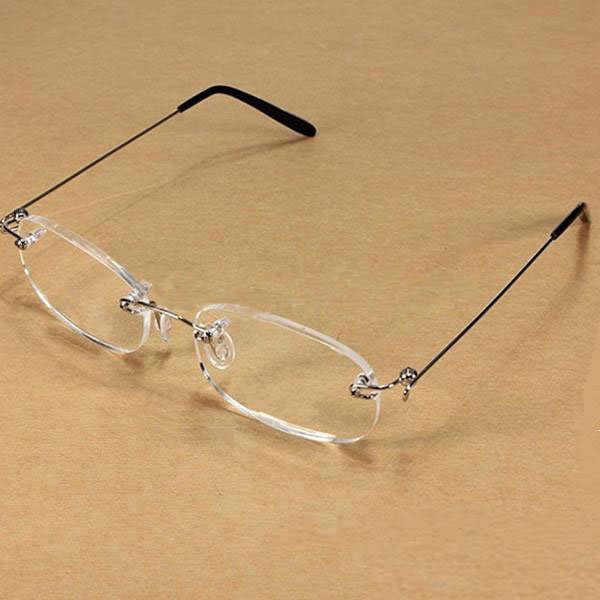 Fancytoy New Unisex CLEAR Rimless แว่นตาสำหรับอ่านแว่นตากับกรณี 2.5 Fancytoy New Unisex CLEAR Rimless แว่นตาสำหรับอ่านแว่นตากับกรณี 2.5