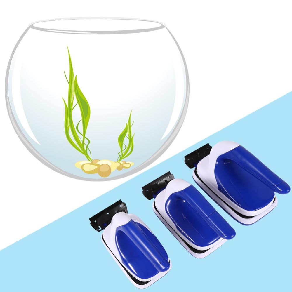 Floating Magnetic Brush Aquarium ถังปลาสาหร่าย Scraper CLEANER เครื่องมือทำความสะอาด (L)