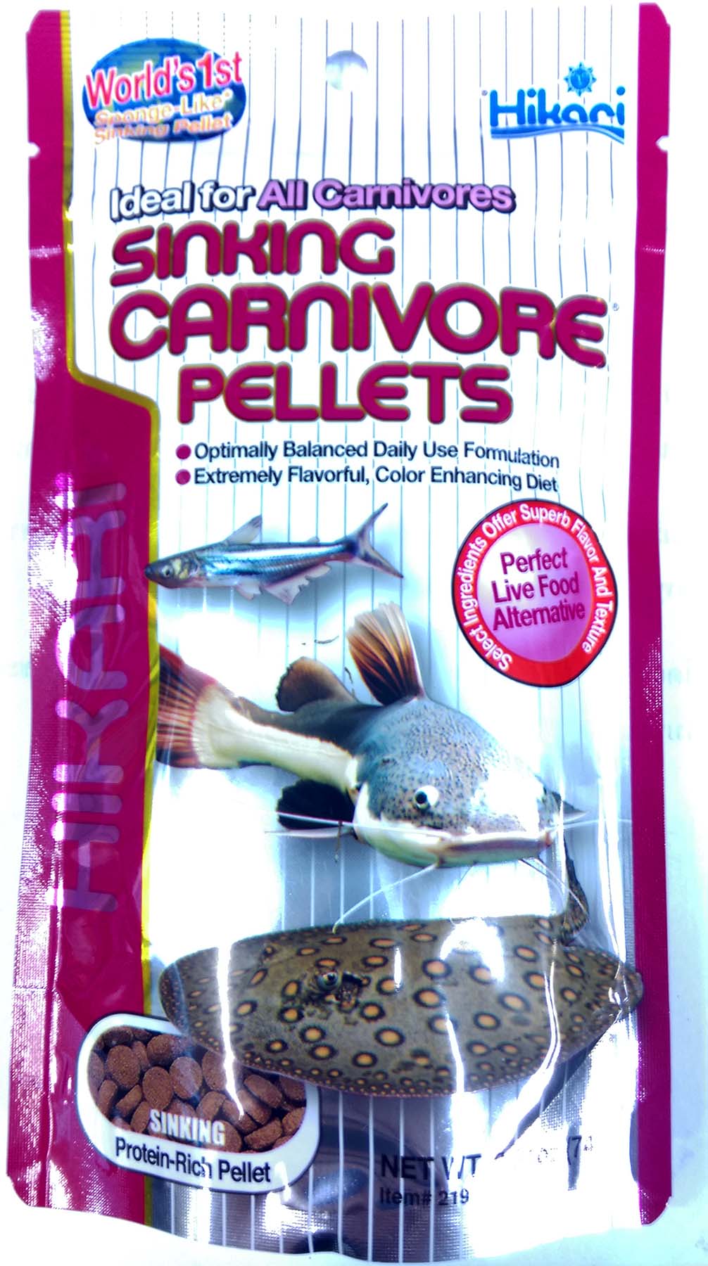 Hikari Sinking Carnivore Pellets อาหารสำหรับปลากินเนื้อ/ปลาก้นตู้ 74g