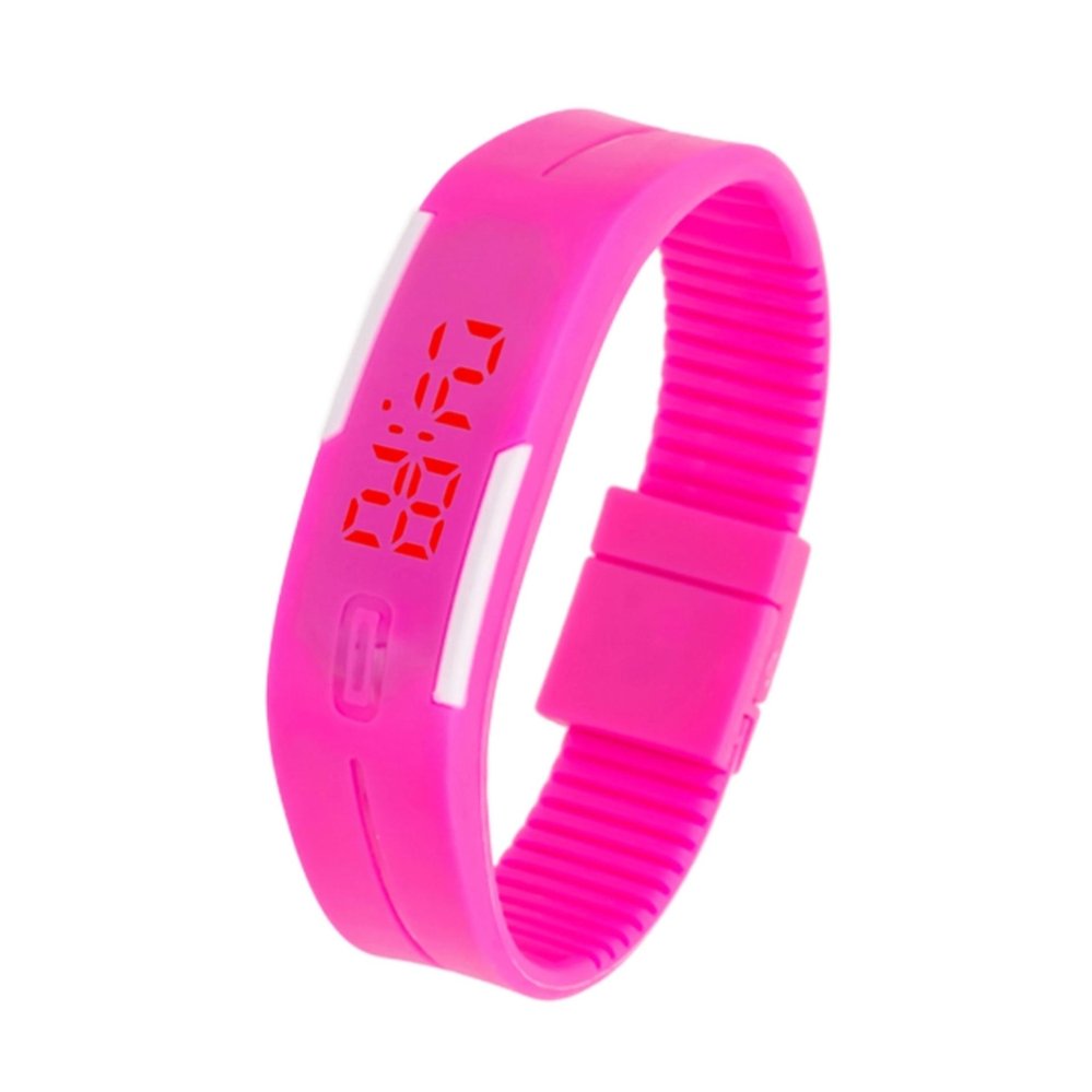 LED Watch Colorful นาฬิกาข้อมือผู้ชาย สีดำ สายซิลิโคน