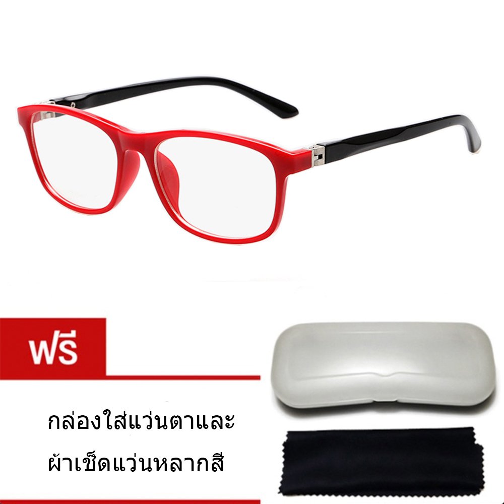 Long กรอบแว่นเด็ก รุ่น T5115 (กรอบสีแดง/เลนส์ใส) ฟรีกล่องและผ้าเช็คแว่น Long กรอบแว่นเด็ก รุ่น T5115 (กรอบสีแดง/เลนส์ใส) ฟรีกล่องและผ้าเช็คแว่น