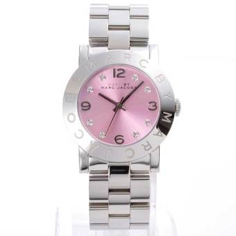 Marc By Marc Jacobs Women's Amy MBM3300 Silver Stainless-Steel Quartz Watch with Pink Dial Marc By Marc Jacobs Women's Amy MBM3300 Silver Stainless-Steel Quartz Watch with Pink Dial