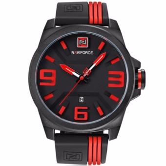 NAVIFORCE นาฬิกาข้อมือชาย รุ่น NF9098 ตัวเลขสีแดงสายยางซิลิโคน NAVIFORCE นาฬิกาข้อมือชาย รุ่น NF9098 ตัวเลขสีแดงสายยางซิลิโคน