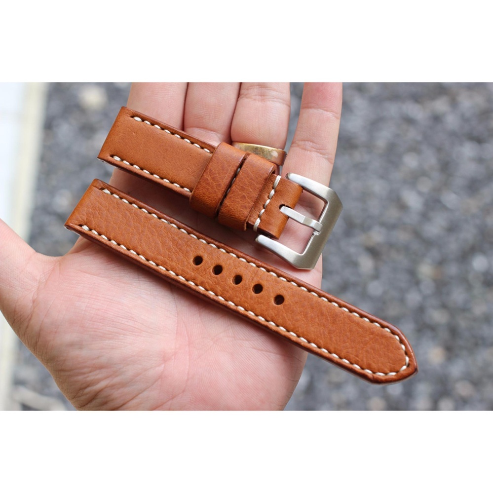 สายนาฬิกาหนัง สายนาฬิกา สายหนังนาฬิกา OVERWRIST Handmade Brown Leather Strap 20mm สายนาฬิกาหนัง สายนาฬิกา สายหนังนาฬิกา OVERWRIST Handmade Brown Leather Strap 20mm