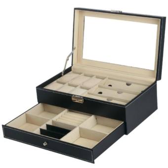 Room Story Watch Box / Glasses Box / Jewelry Box : กล่อง 2 ชั้น สำหรับนาฬิกา 6 เรือน แว่นตา และเครื่องประดับ (สีดำ) Room Story Watch Box / Glasses Box / Jewelry Box : กล่อง 2 ชั้น สำหรับนาฬิกา 6 เรือน แว่นตา และเครื่องประดับ (สีดำ)