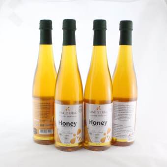 น้ำผึ้งธรรมชาติจากดอกไม้ป่าแท้100% ตราแสงผึ้ง ขนาด1,000 ml จำนวน4 ขวด