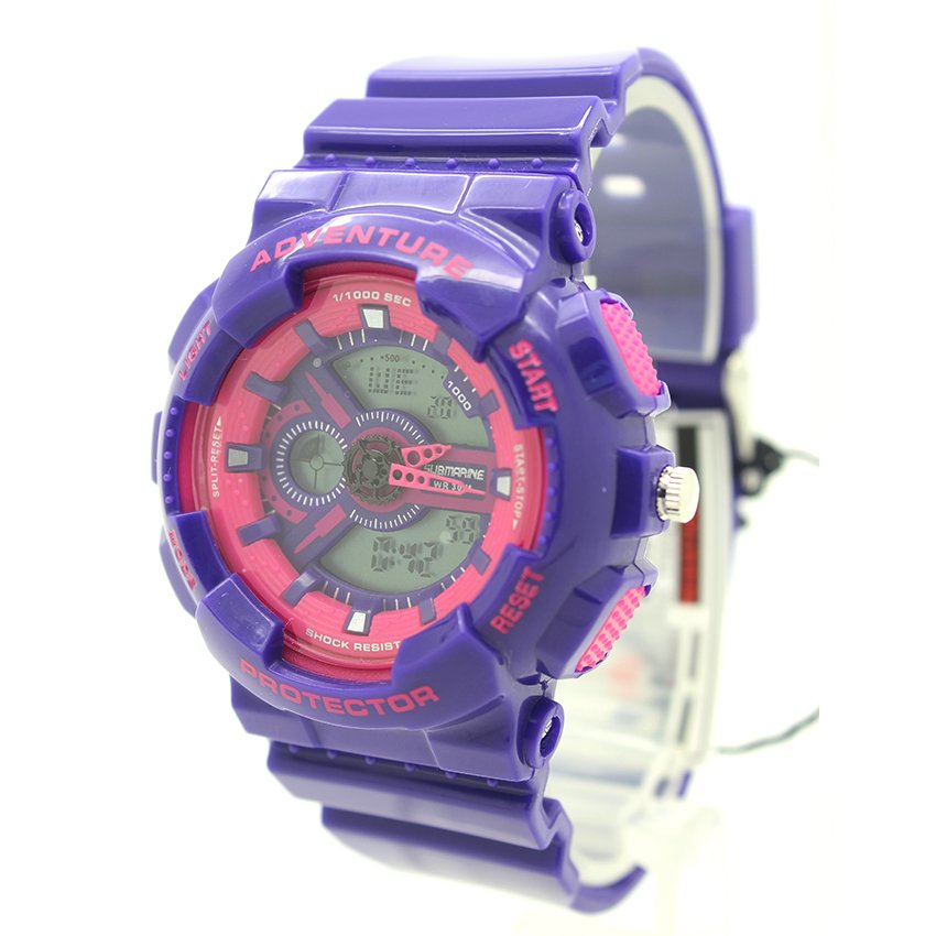Submariner นาฬิกาข้อมือผู้หญิงและเด็ก สายยาง 2 ระบบ (เข็มและDigital) - SS20046 (Purple) Submariner นาฬิกาข้อมือผู้หญิงและเด็ก สายยาง 2 ระบบ (เข็มและDigital) - SS20046 (Purple)