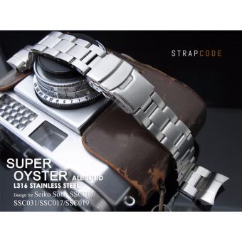 สายนาฬิกา OVERWRIST MILTAT STRAPCODE Super Oyster for Seiko Solar SSC015, SSC017, SSC019, SSC031
