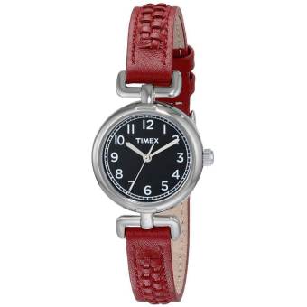 Timex นาฬิกาข้อมือผู้หญิง รุ่น T2N6609J - Black/Red Timex นาฬิกาข้อมือผู้หญิง รุ่น T2N6609J - Black/Red